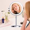 3/5/10X Lighted Makeup Mirror Height Brightness Adjustable Rechargeable Double Sided Magnifying Mirror
