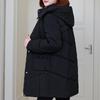 Женское длинное пальто зимняя верхняя одежда больших размеров элегантная женская куртка с капюшоном повседневная свободная толстая теплая парка