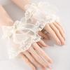 Fashion Detachable Lace Mesh Fabric Fake Sleeves Shirt Sweater Decor Ruffles Elbow Horn Cuff Wrist Accessories