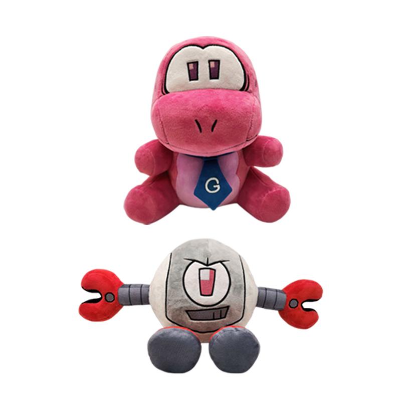 New Anime Gameoverse Plush Cute Game Completion Pink Dinosaur Grey Robot Stuffed Doll Toy Anime Merchandise Plush Toy Gifts