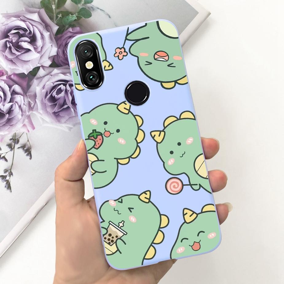 For Xiaomi Redmi 6 Pro Case Cute Dinosaur Cartoon Cover Soft Silicone Phone Case For Xiaomi Redmi Note 6 Pro Note6 Fundas Bumper