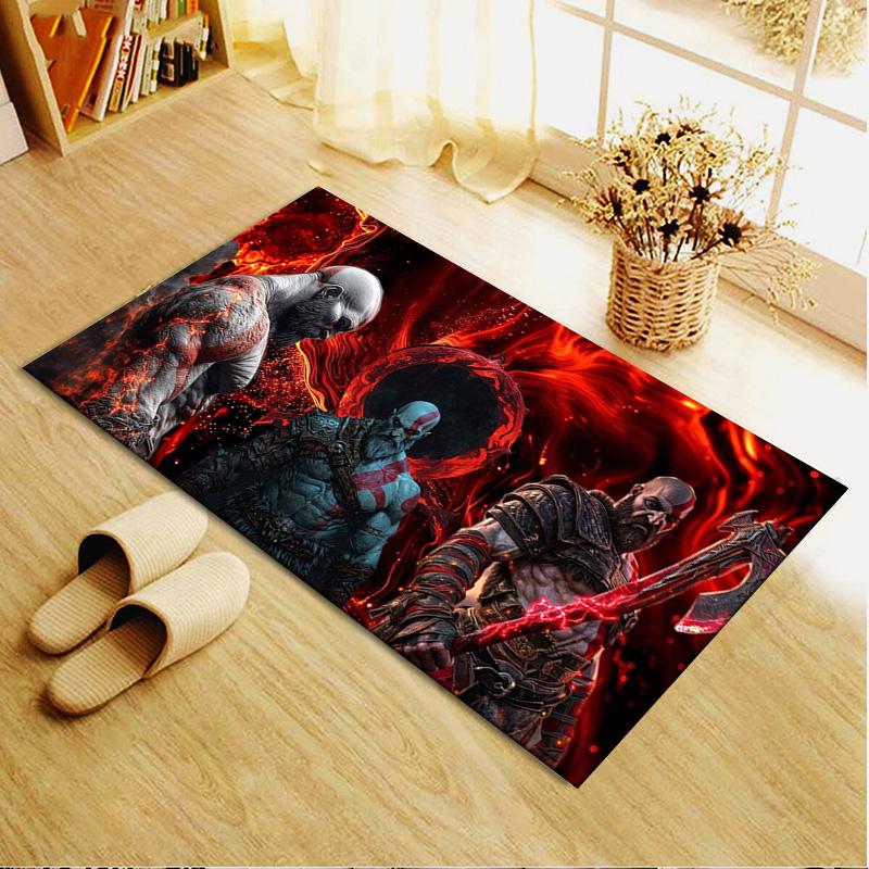 God of War Carpet Rug for Living Room Bedroom Home Sofa Decoration,Kids play Non-slip Floor Mat