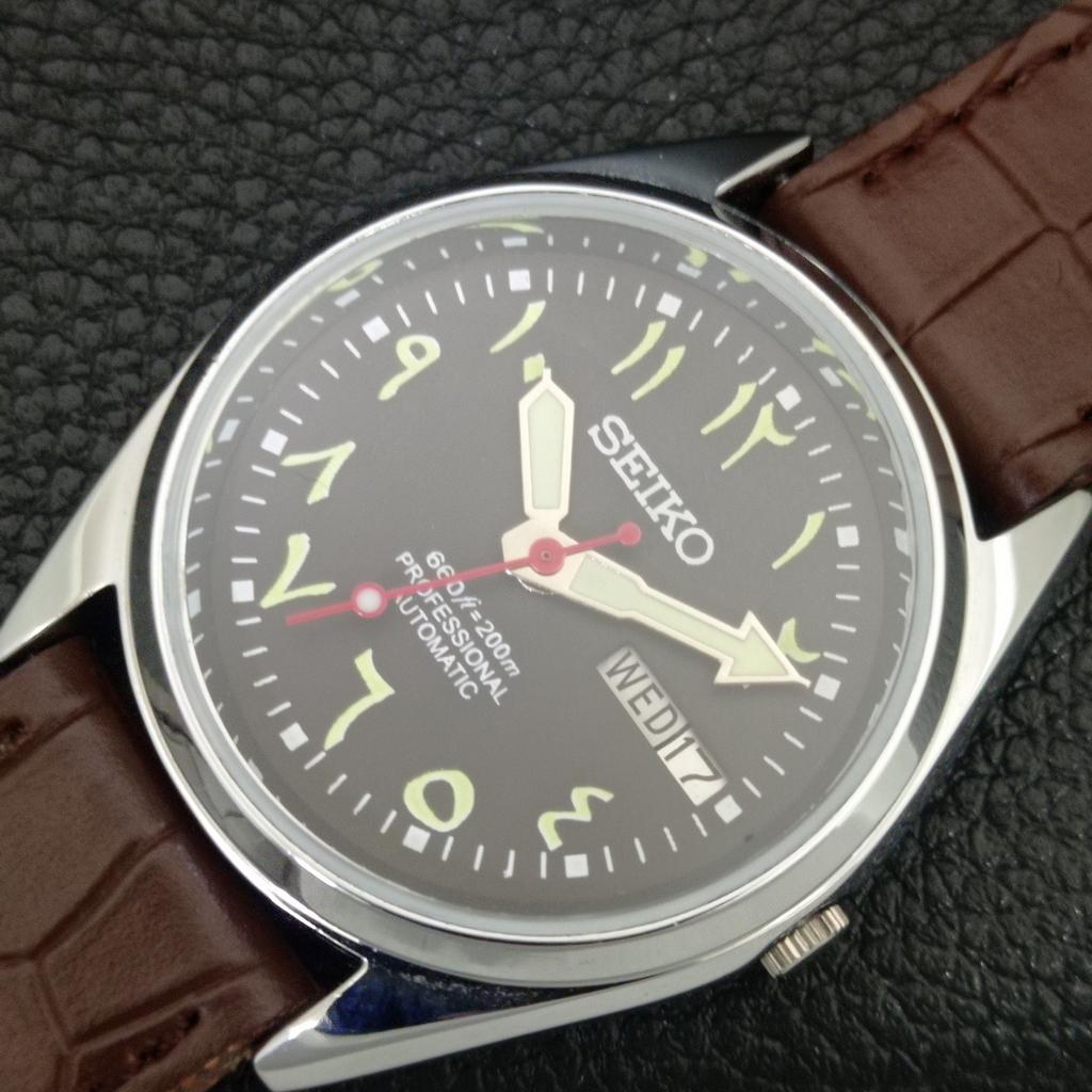 АВТОМАТИЧЕСКИЕ ВИНТАЖНЫЕ ВОССТАНОВЛЕННЫЕ SEIKO 6309A ЯПОНИЯ МУЖСКИЕ ЧАСЫ С КОРИЧНЕВЫМ ЦИФЕРБЛАТОМ a442738-1