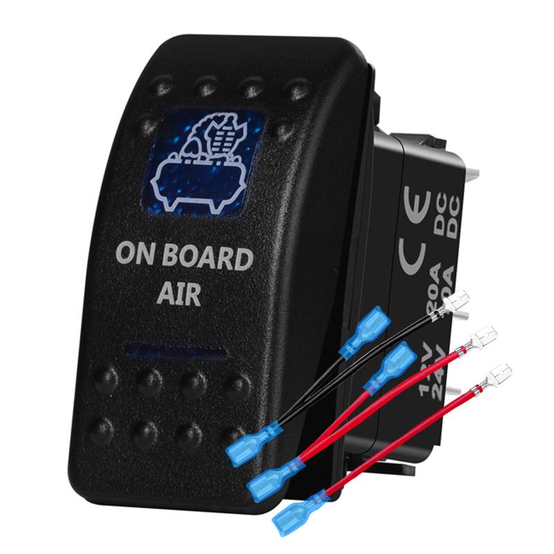 12v/24v Blue Led Light 5 Pin On Off SPST Rocker Switch 7 Pin On Off On ARB Carling Style Car Boat Waterproof Pump Push Switch