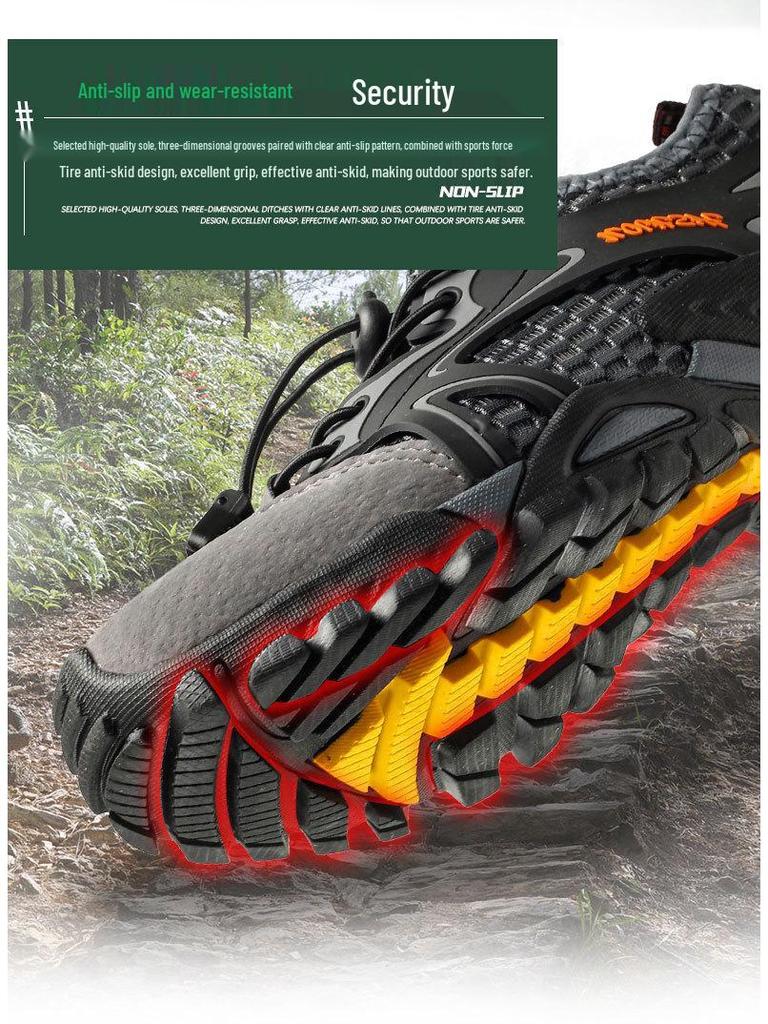 Мужская обувь большого размера с пятью пальцами для пешего туризма на открытом воздухе и сплава по рекам - Летний тренд, стиль для плавания