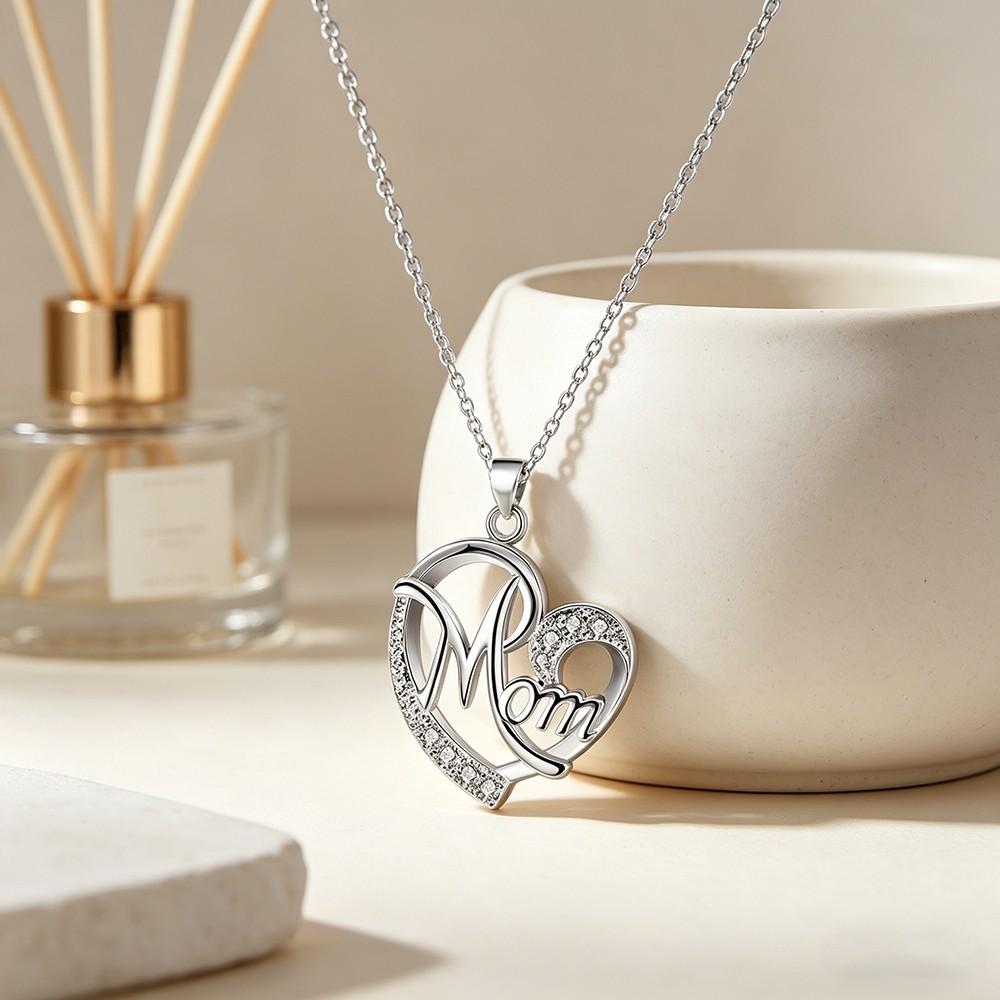 Mom Pendant Necklaces For Women Mother Day Wife Girlfriend Christmas Birthday 2026 Romantic Wedding Stainless Steel Jewelry