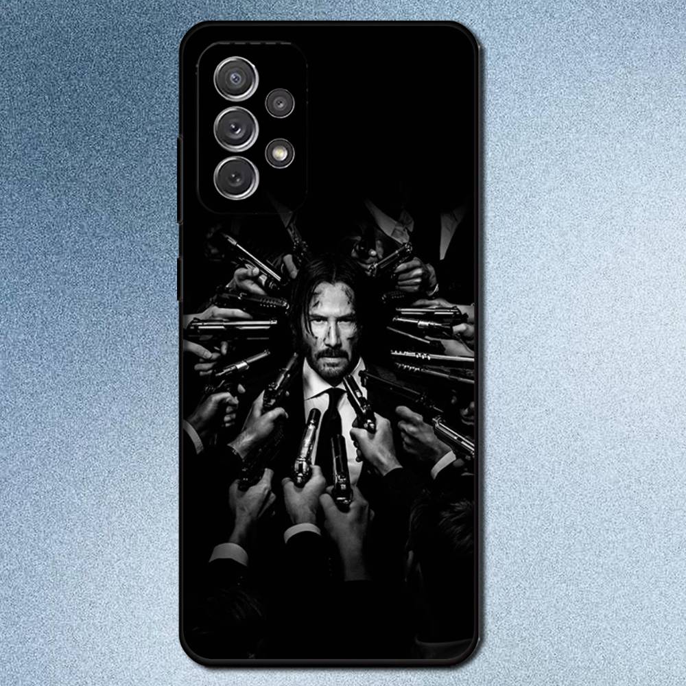Cool J-John Wick For Samsung S 25,24,23,22,30,21,10,9,Ultra,Plus,Lite,FE,4,5G Black Soft Case Phone Case