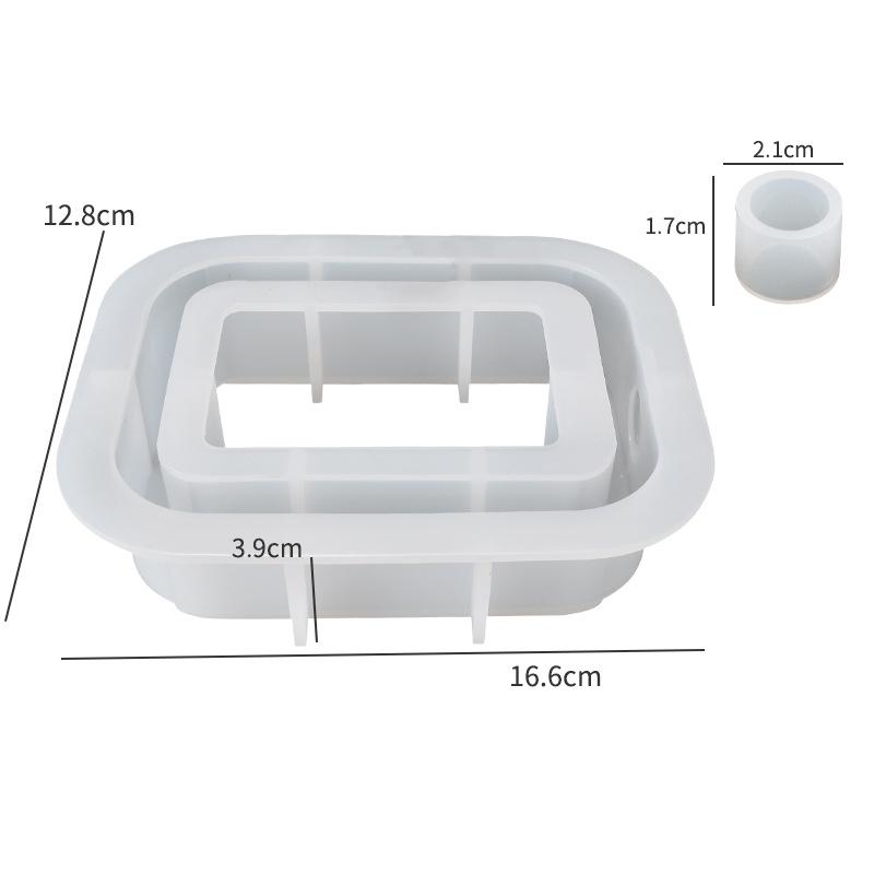 Форма для клея из эпоксидной смолы, овальная квадратная пробирка для гидропоники, цветочная детская настольная ваза, силиконовая форма