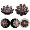 WCIC New 2 In 1 Incense Stick Holder Lotus Line Alloy Incense Burner Metal Crafts Sandalwood Coil Base Red Bronze Home Decor