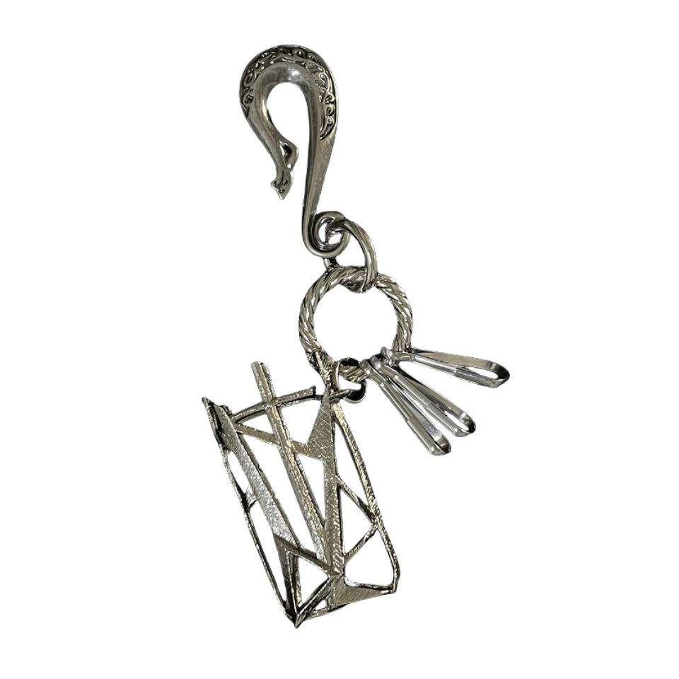 Original Punk Metal Lighter Case Keychain: Retro Street Style Waist Ornament