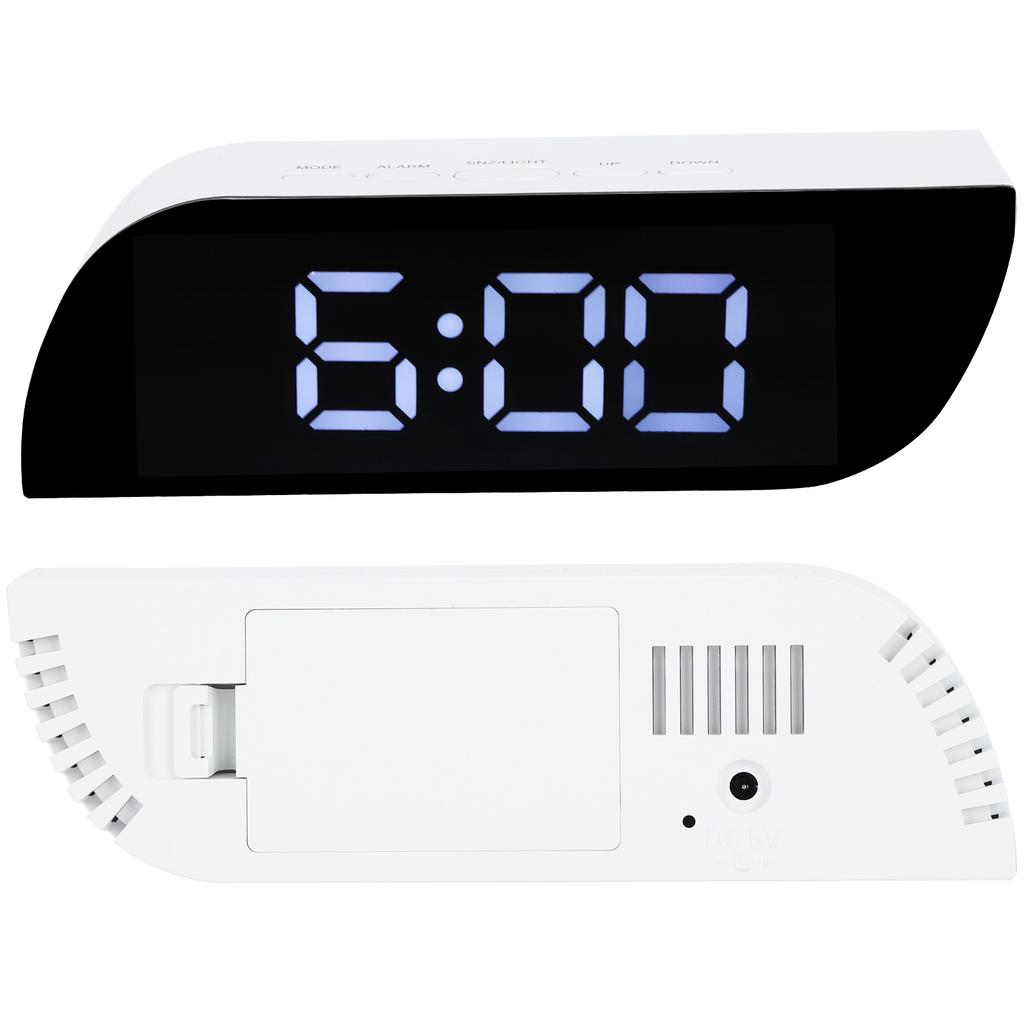 Светодиодные цифровые часы с 12/24-часовым форматом, регулируемой яркостью, прикроватный будильник GHY 0801Белый