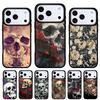 Абстрактный чехол для телефона «Череп и розы» для iPhone 17 Air 16e 15 14 13 Pro Max Задняя крышка для 12 11 Pro Coque
