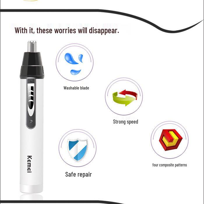 Kemei Unisex Nose, Ear, Eyebrow, and Beard Trimmer KM-6650/6651 Beauty Kit