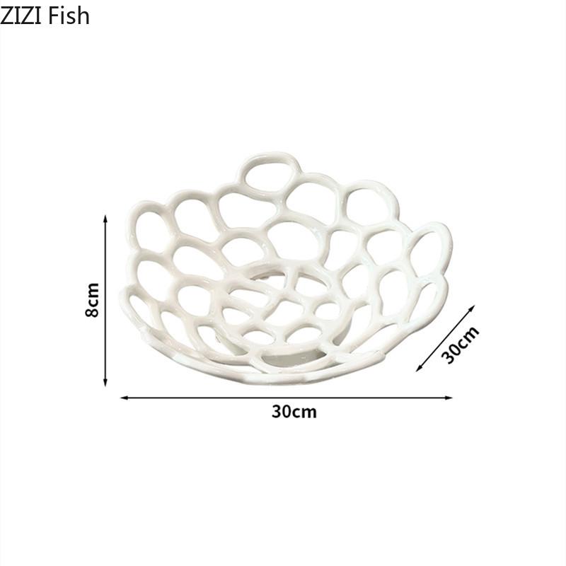 Керамическая фруктовая тарелка с выемкой в скандинавском стиле, креативная фруктовая тарелка, украшение стола, домашняя кухня, корзина для фруктов и овощей