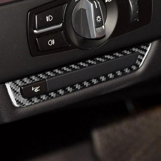 Carbon Fiber Interior Console Button Cover Trim For BMW 6 Series F12 F13 2011-18