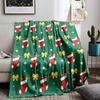 Christmas Stockings Pattern Flannel blanket for bedroom, living room, sofa, and nap