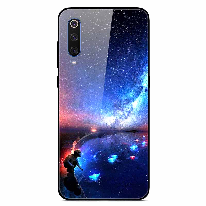 Чехлы для Xiaomi Mi A3 Роскошные Чехлы для Телефона из Закаленного Стекла Космические для Xiaomi MI 9 Lite Чехол 9lite MiA3 Жесткий Защитный Задний Корпус