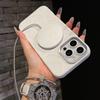 Для iPhone 16 15 14 Plus Pro Max Чехол Magsafe Металлическая Рамка Защита Камеры Узор Змеиной Кожи Микрофибровая Подкладка Кожаная Крышка