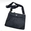 PRADA triangle plate Flat Bag Shoulder Bag Shoulder Bag Nylon Black