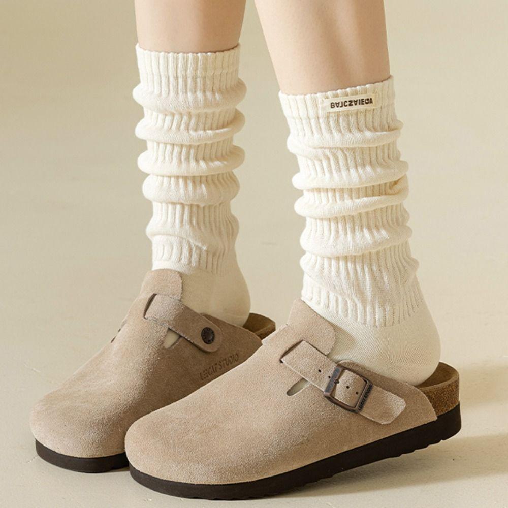 Elastic Knitted High Socks Warm JK Stockings Fashion Autumn Winter Long Socks  for Women Girls
