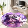 Classic Japanese-style cartoon Demon Slayer round rug, home soft decorative anti-slip yoga mat and chair mat, outdoor floor mat carpet K34