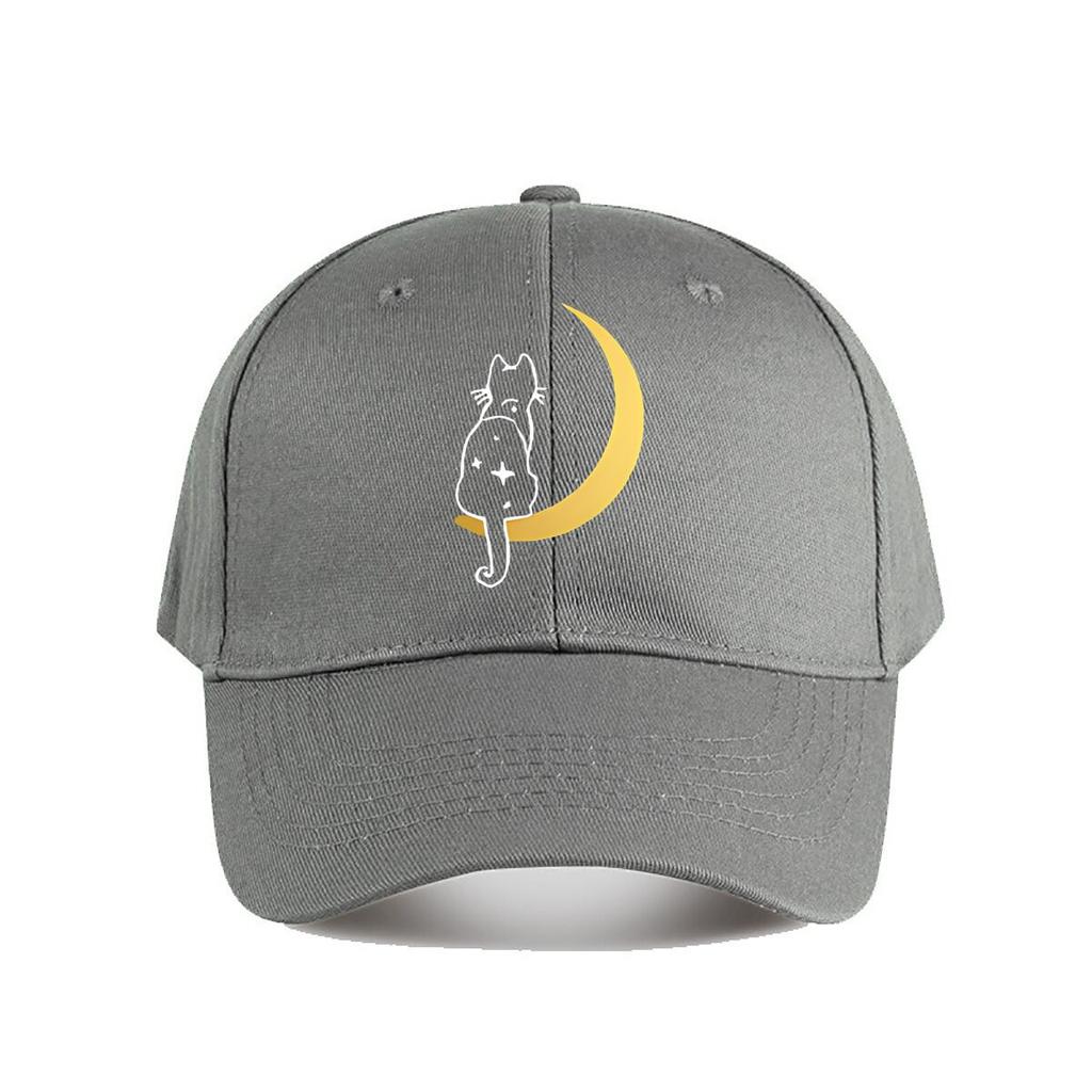 Cat Moon Vinyl Home Decor Sticker Baseball Cap Fashion Unisex Sunhat Womens Outdoor Sports Snapback Cap
