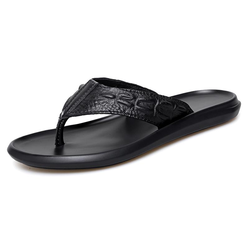 Модные мужские шлепанцы ручной работы, летняя обувь, мужские тапочки, кожаные мужские шлепанцы, плоские мужские сандалии, праздничные нескользящие новые мужские туфли