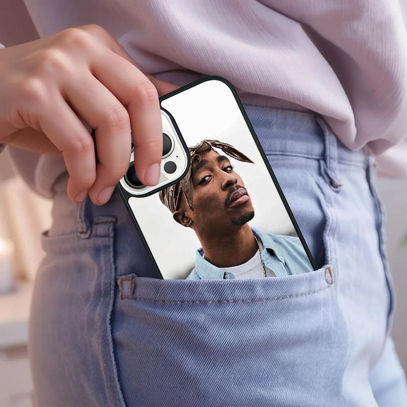 Мягкий чехол для телефона с изображением рэпера 2pac, певца Тупака, для iPhone 17 Air 15 16e 14 13 Pro Max Coque 12 11 Pro Max PLUS