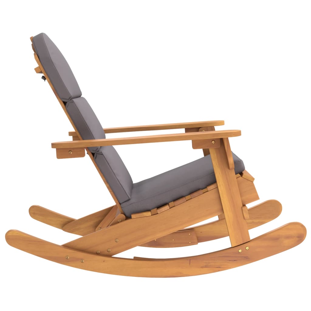 Adirondack Swing Chair with Cushions Solid Acacia Wood