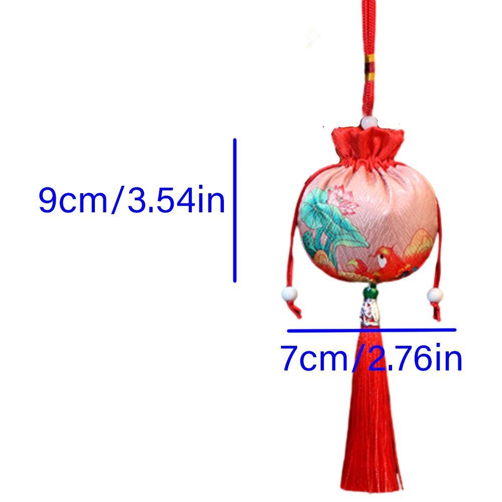 Deer Flower Tassel Drawstring Bag Frog Chinese Style Coin Purse Ins Jewelry Packing Bag  Festival