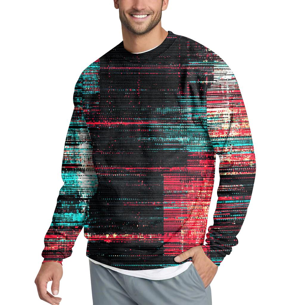 Мужской повседневный модный свитшот с принтом и круглым вырезом