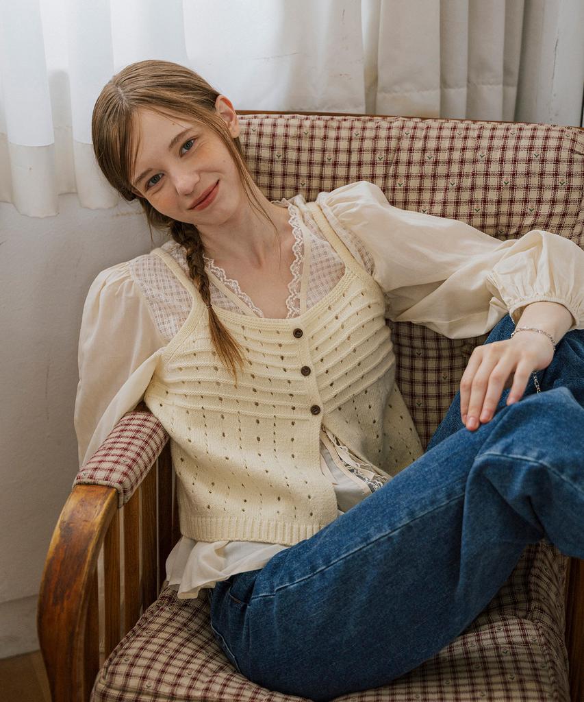HYFVE Ажурный вязаный бюстье