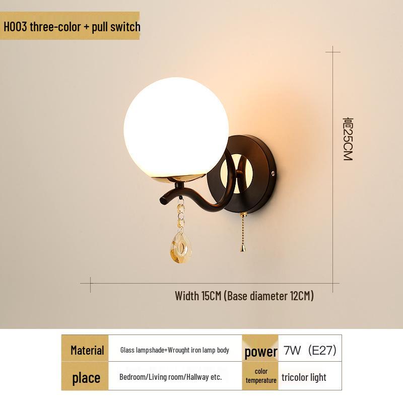2025 Современный теплый настенный светильник для спальни, гостиной, столовой и лестницы