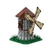 Gobricks MOC Средневековая ветряная мельница Кирпичи Городская ветряная мельница Город Ретро-дом Вид на улицу Набор строительных блоков Игрушки Для детей Подарки