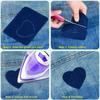 20Pcs Iron-on Patches Jean Patches Denim Fabric Patches No-Sew  Mending Cloth Knee Pant Patches 4