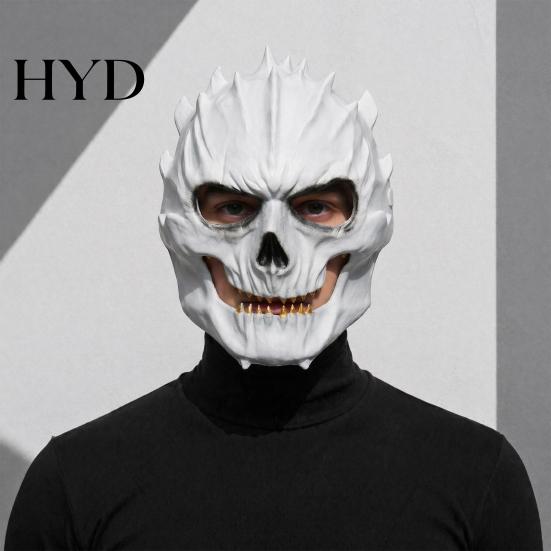 Horror Skull Mask Halloween Foam Mask, Creepy Full Face Prop Masquerade for Adult, Cosplay Costume Party Accessories Spooky
