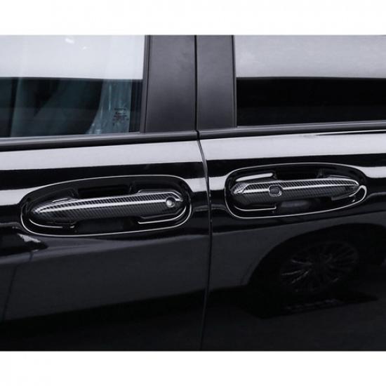 Carbon Fiber Exterior Door Handle Molding Cover Trim For Toyota Sienna 2021-23<