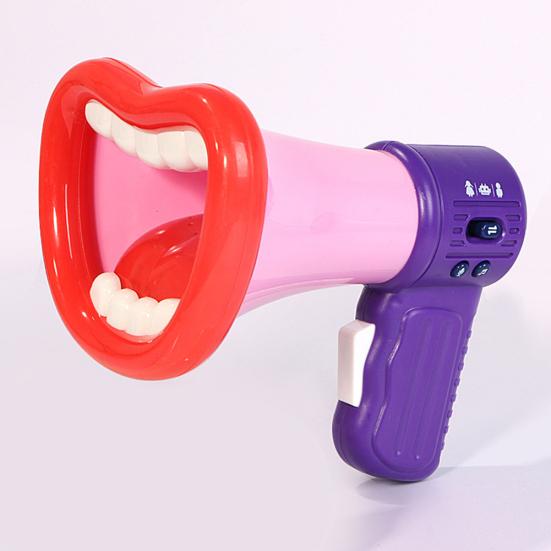 Смешной Мегафон с Большим Ртом, Запись, Изменение Голоса, Детский Микрофон, Игрушка, Сувениры для Вечеринки