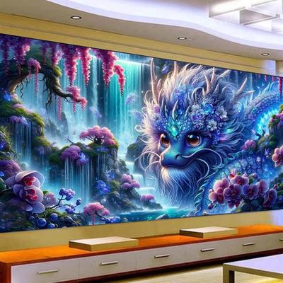 Орхидея Водопад Алмазная Мозаика Сделай Сам Ювелирные Изделия Вышивка Крестом Большой Размер Психоделический Дракон 5D Полная Выкладка Мозаика Алмазная Вышивка