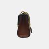 [Pre-Owned] Padlock Moonlight Treasure Box Series Metal Lock Logo Canvas And Leather Crossbody Bag Small - Good #1JMSL0D