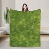 Grass Battlemat Grassland Land Greenery Blanket Quality Warm Soft  Throw Blanket Winter Picnic Bedroom Novelty Bedspread