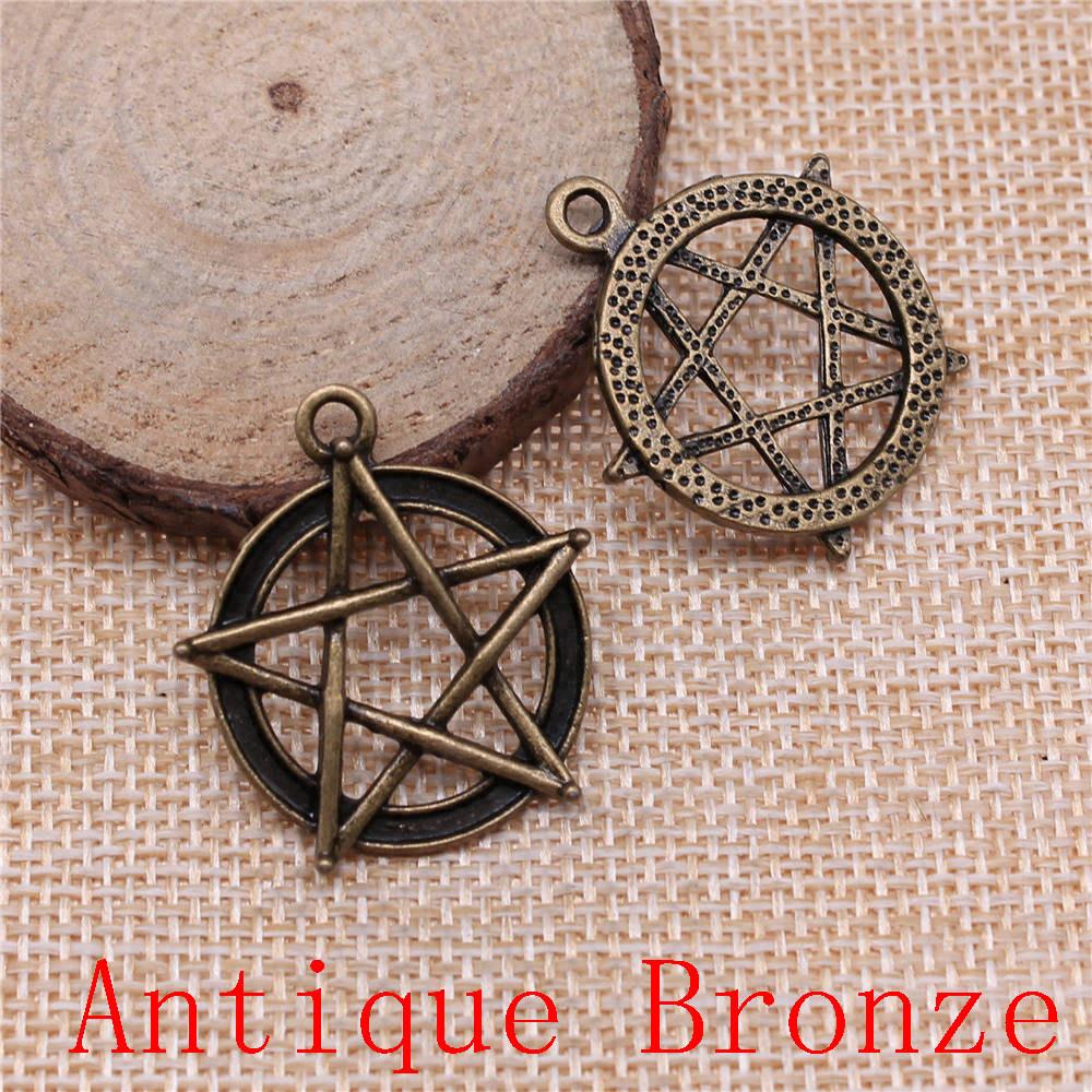 Hollow Pentagram Charms Pendant For Bracelet Necklace Jewelry Making Craft Findings