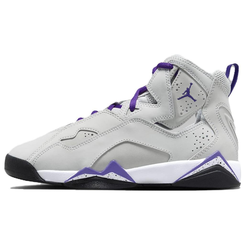 Air Jordan True Flight GS Base Grey Purple Venom Kids Sneakers Light-Base-Grey White Black 343795-052