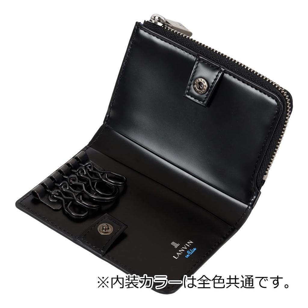 На Ключ Монета Монета Пропуск ID Карта Мульти Ключ 5 Ключ Роза Натуральная Роза Черный [Lanvin Bleu] Чехол, Кошелек, Чехол, Чехол, Карта, Чехол, Чехол, Держатель, Ключ, Кольца,