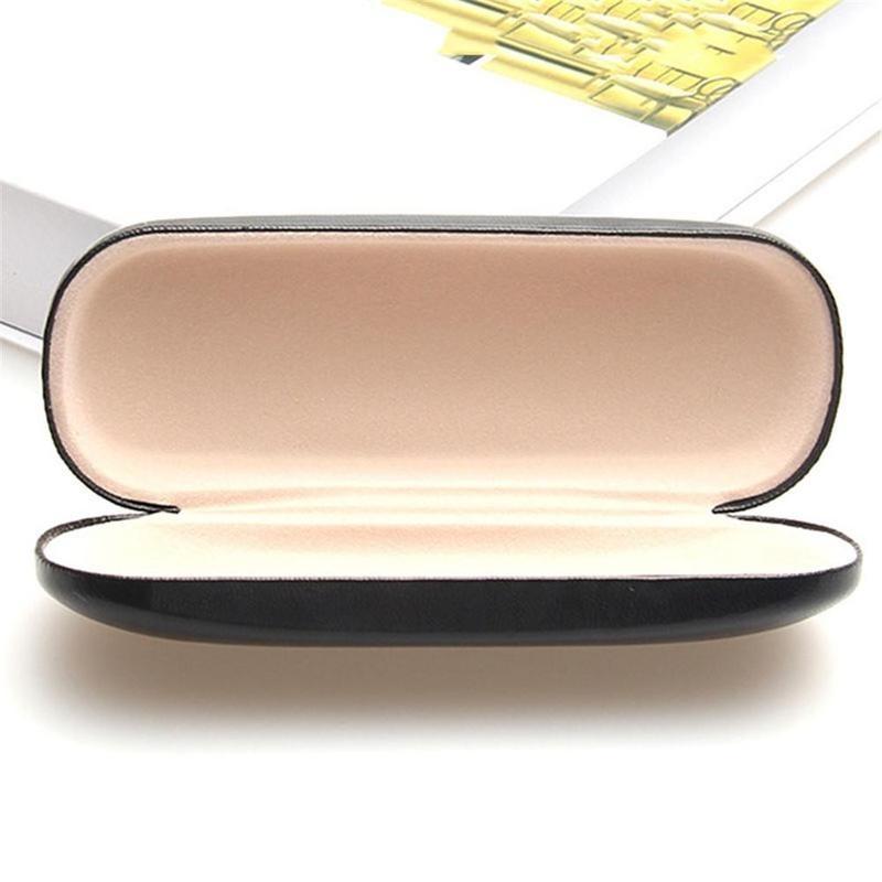 Женский водонепроницаемый мужской футляр для очков Футляр для очков для чтения Жесткая оправа Черный Модный футляр для очков Металлические бусины