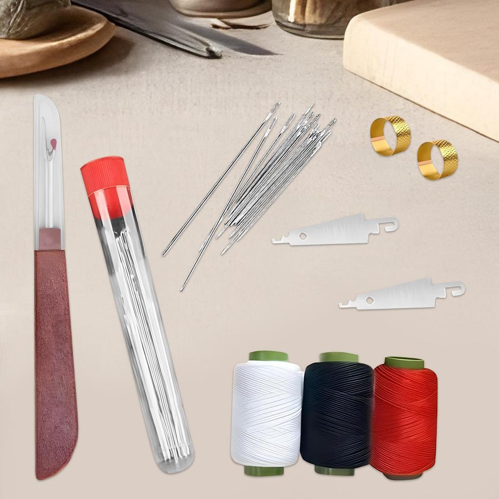 Набор швейных инструментов из 37 предметов Инструменты для иглы и нити полный швейный набор Включает нитевдеватель для иглы, шовный соединитель, 25 игл, нитки