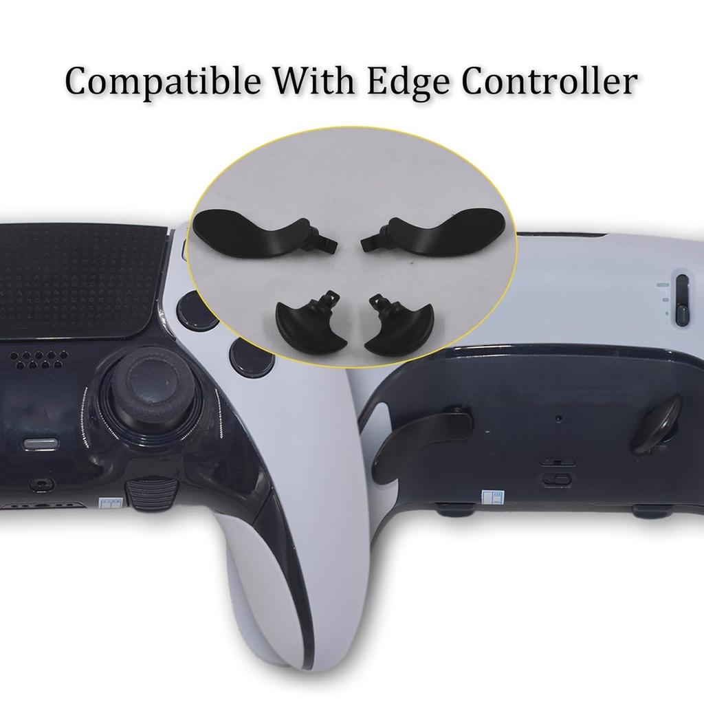 4 Pcs Back Paddles Replacement Rear Paddles for PS5 Dual Sense Edge Controller Rear Parts,Interchangeable Metal Rear for PS5 Dual Sense Controller