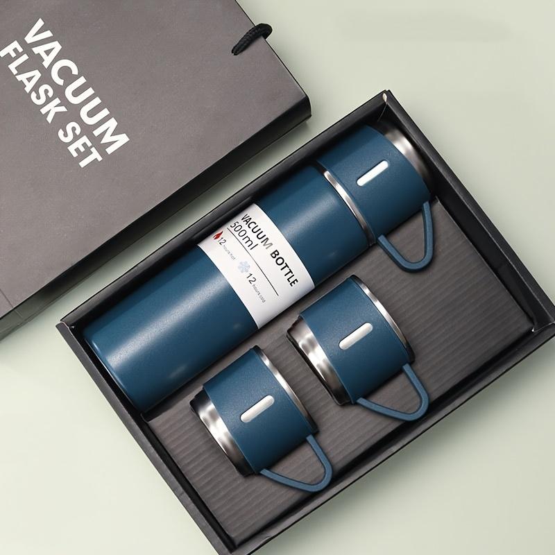 1 Piece/1 Set, Vacuum Flask, Stainless Steel Thermal Insulation Water Bottle with Additional 2 Lids, Travel Thermos Cup for Hot and Cold Drinks, Gifts