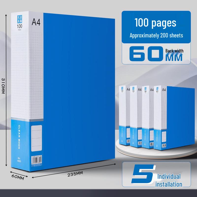 A4 Transparent Multi-layer Document Binder for Office and Study Supplies