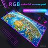 RGB Мультяшная Земля Коврик для Мыши Большого Размера Резиновая Основа Нескользящий Настольные Аксессуары для ПК Офисы и Игроки Клавиатурные Коврики Декоративный Коврик HYBXAXC